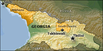 Sochi to Tbilisi map