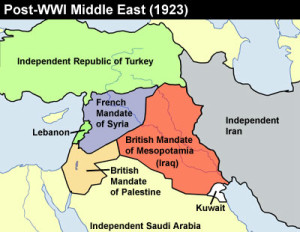Post-First World War Middle East
