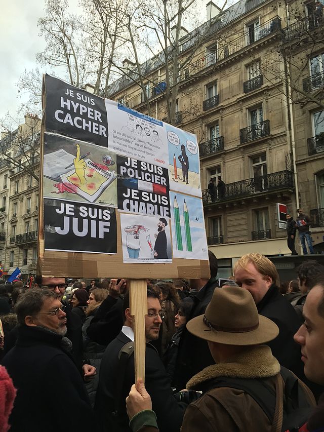 Paris Peace March signs