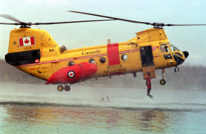 CH-113 Labrador launching SAR techs