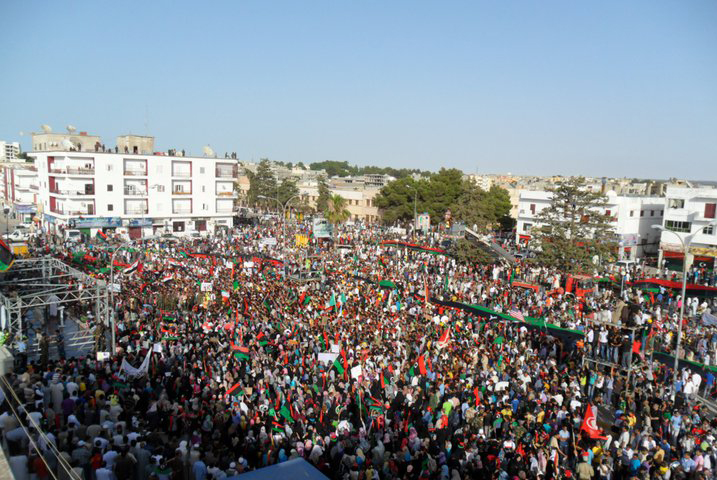 Protestors in Libya during the Arab Spring